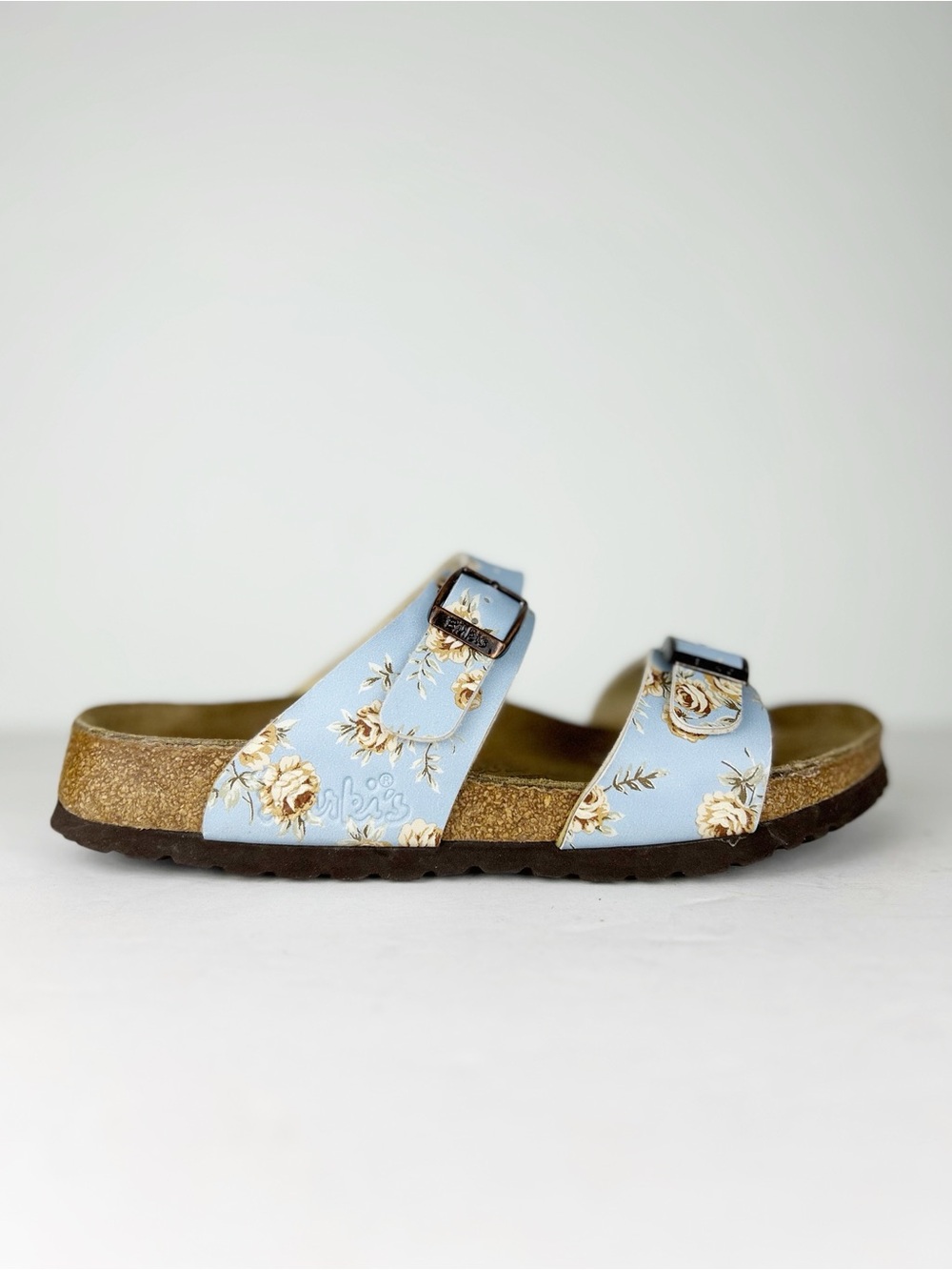 Birkenstock Birki's Michele Tahiti Blue Floral Rose Birko-Flor Sandal EU 37 US 6 - Picture 5 of 13